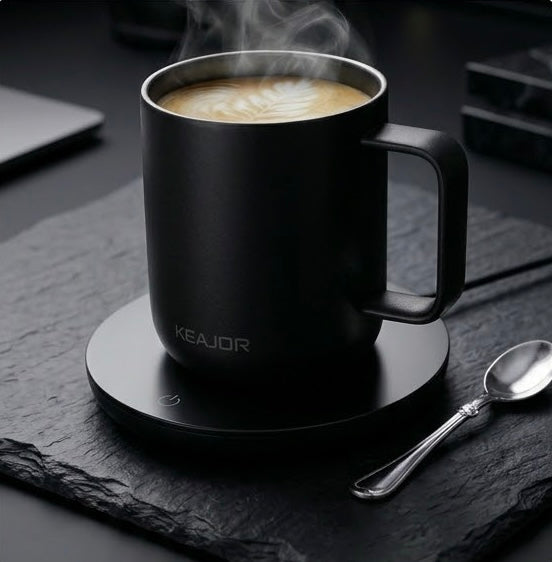 Calentador de Tazas Eléctrico – Tu Café Caliente Hasta el Último Sorbo | Base Térmica con Botón Táctil